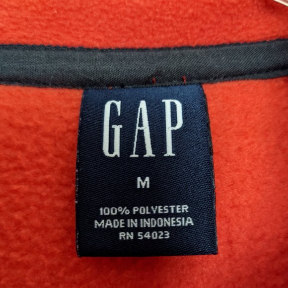 GAP red-black 1/4-zip Fleece Sweatshirt Men’s M - Picture 8 of 12